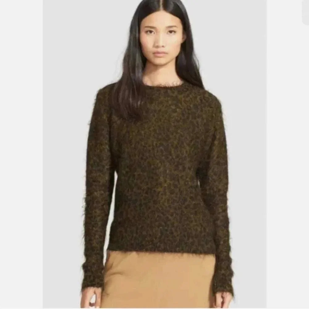 A.L.C. Boy Leopard Print Mohair Sweater
